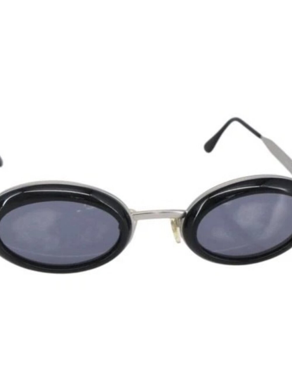 CHANEL Sunglasses plastic Black CC Auth BA7282